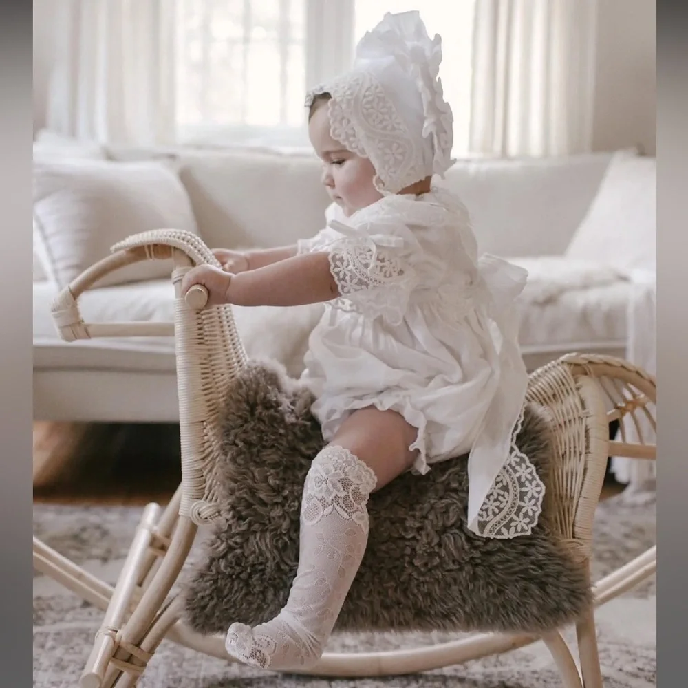 Petite Maison Kids Katherine Embroidered Linen Romper